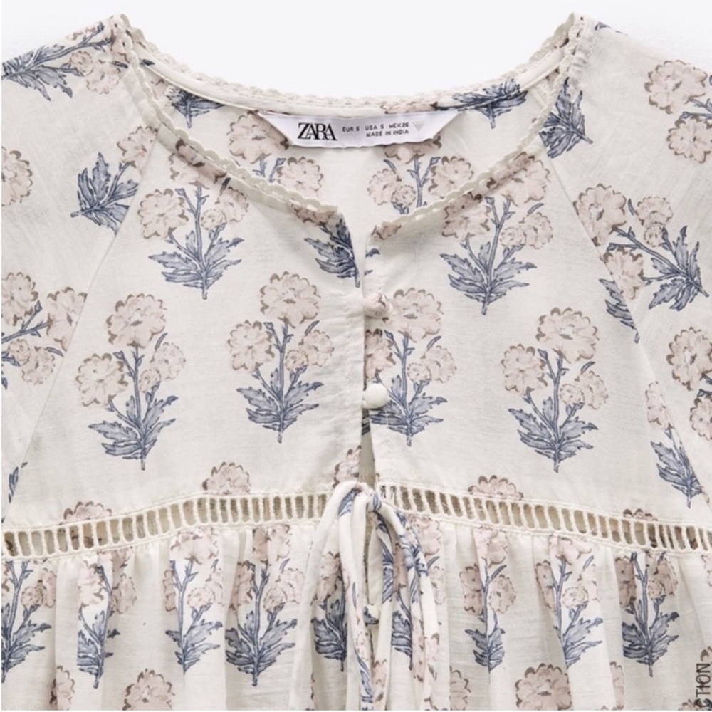 ZARA | Printed Tiered Dress - Picture 8 of 11
